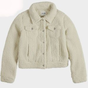 Girls' Mudd® Sherpa Trucker Jacket. Cream